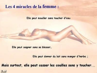 LES 4 MIRACLES DE LA FEMME